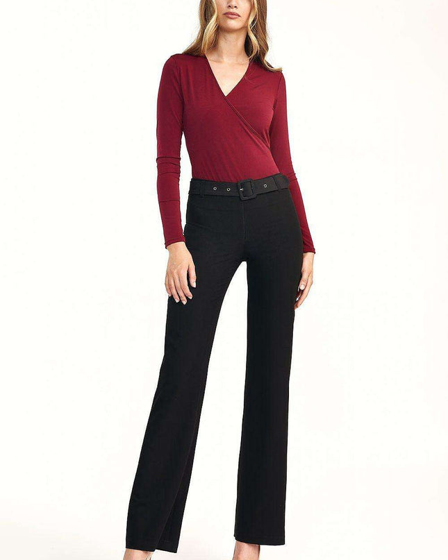 Chic High Waisted Flare Trousers Trendsetting Women