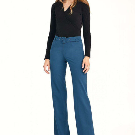 Chic High Waisted Flare Trousers Trendsetting Women
