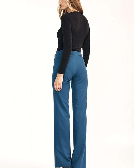 Chic High Waisted Flare Trousers Trendsetting Women