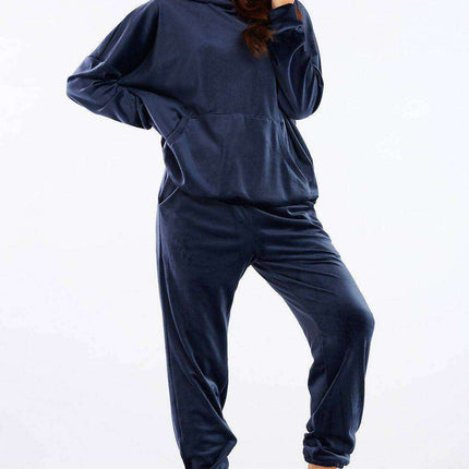 Elegant Velour Lounge Pants with Stretchy Elastic Waistband