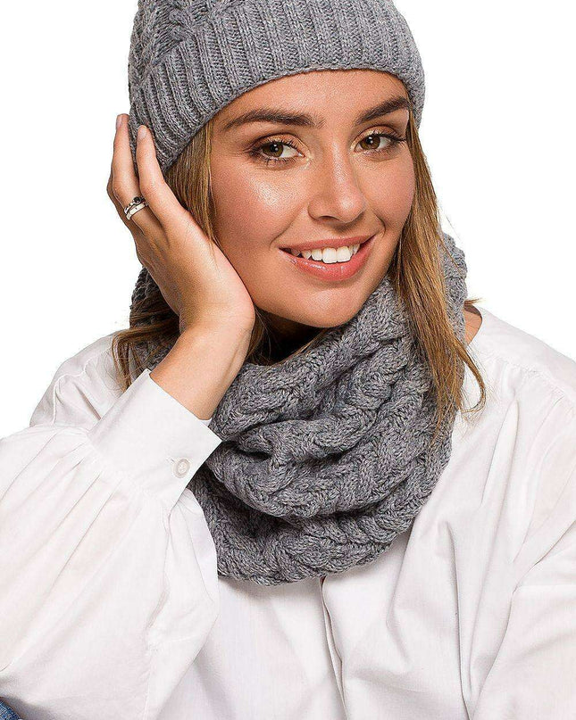 Cozy Thick Plaid Knit Infinity Scarf