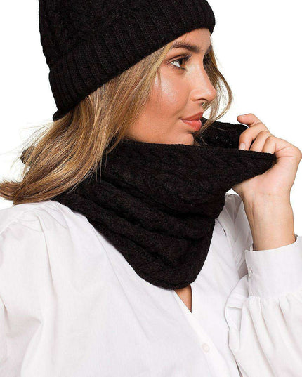 Cozy Thick Plaid Knit Infinity Scarf