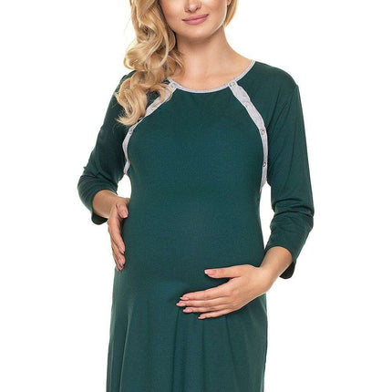 Maternity Chic Nightgown with Convenient Nursing Access