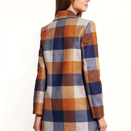 Chic Autumn Plaid Double Breasted Coat for Effortless Style