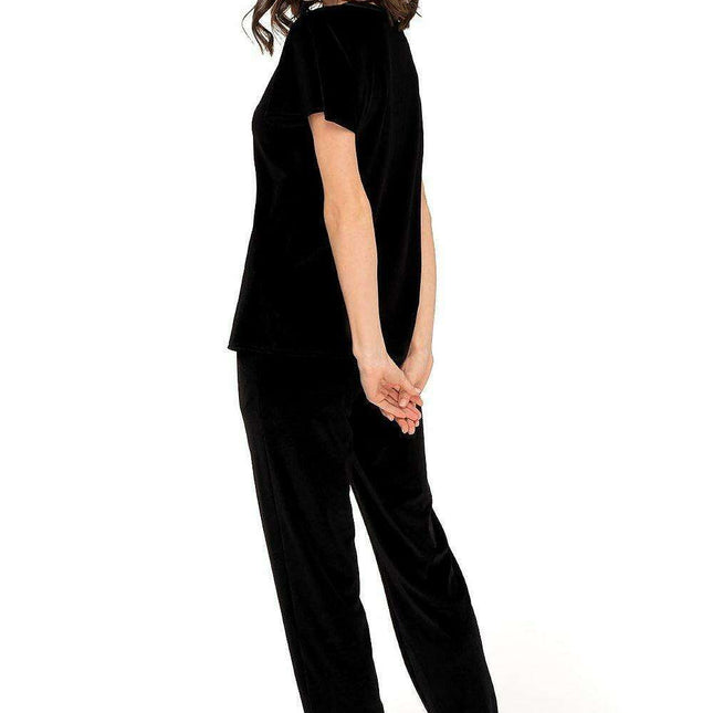 Velvet Wine Lounge Suit with Bow Embellishment