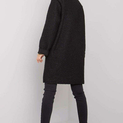 Chic Red Bouclé Coat with Stylish Button Details