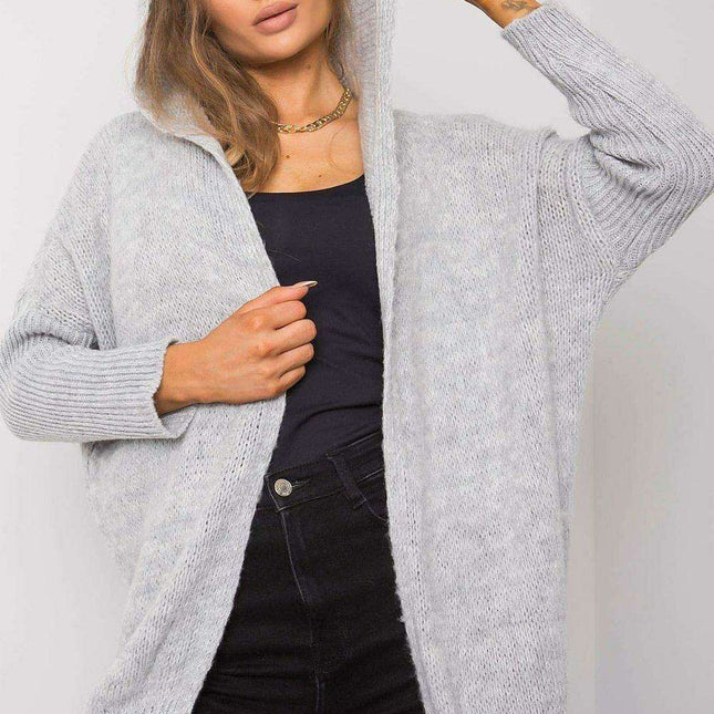 Chic Beige Oversized Knit Cardigan