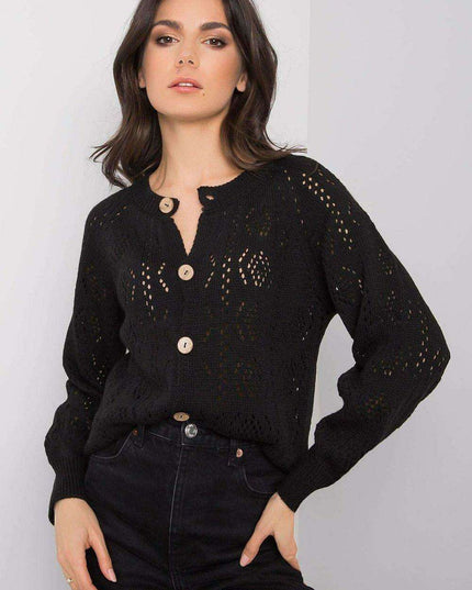 Chic Black Oversized Knit Sweater for Ultimate Comfort