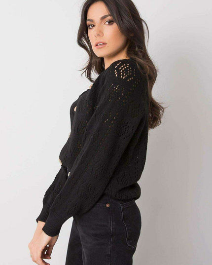 Chic Black Oversized Knit Sweater for Ultimate Comfort