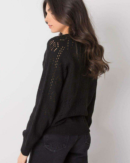 Chic Black Oversized Knit Sweater for Ultimate Comfort