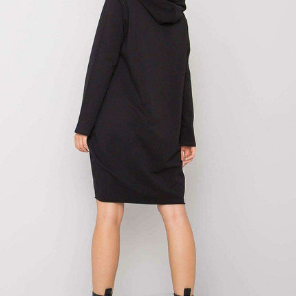 Khaki Cozy Pocketed Hoodie Dress for Effortless Style