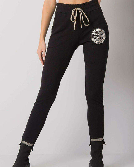 Stylish Adjustable Fit Black Jogger Pants for Women