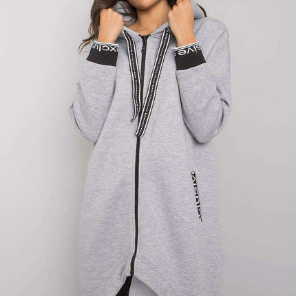 Chic Dark Blue Women's Zip-Up Hoodie with Convenient Pockets