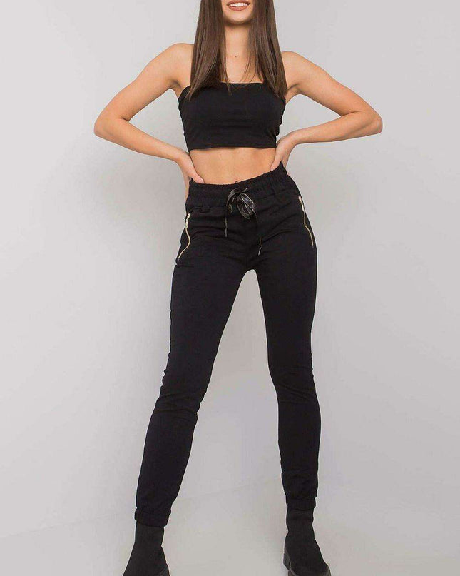 Chic Light Beige Women's Lounge Pants with Functional Pockets