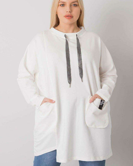 Chic Maroon Long Sleeve Tunic with Pockets