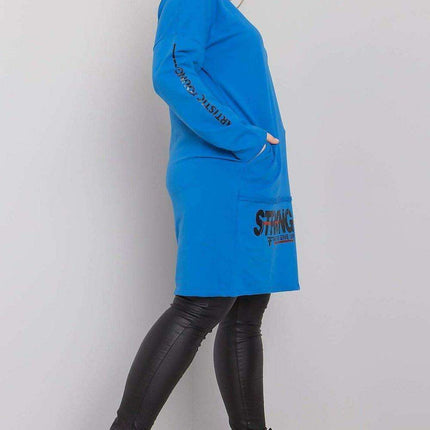 Chic Maroon Long Sleeve Tunic with Convenient Pockets