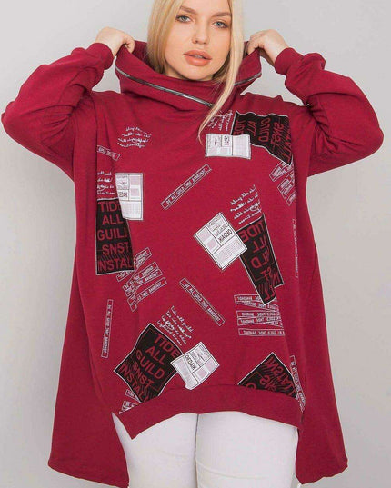 Navy Graphic Hoodie with Embroidery Detailing