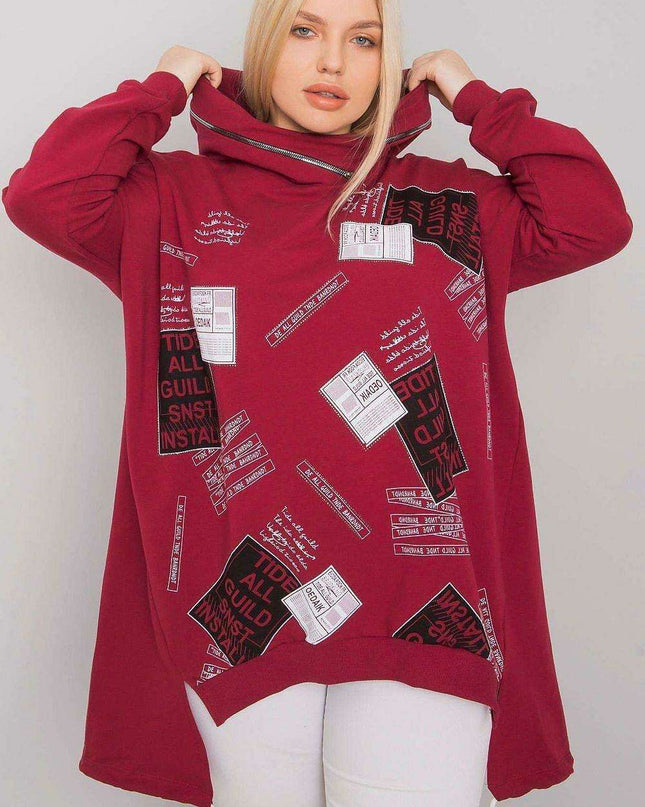 Navy Graphic Hoodie with Embroidery Detailing