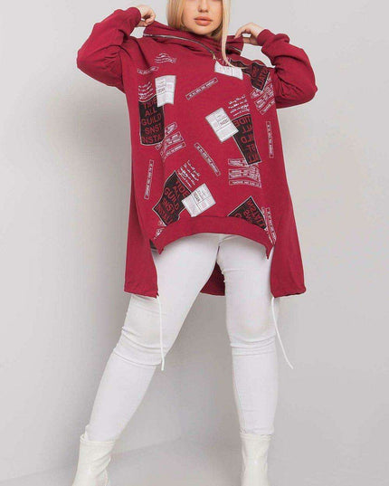 Navy Graphic Hoodie with Embroidery Detailing