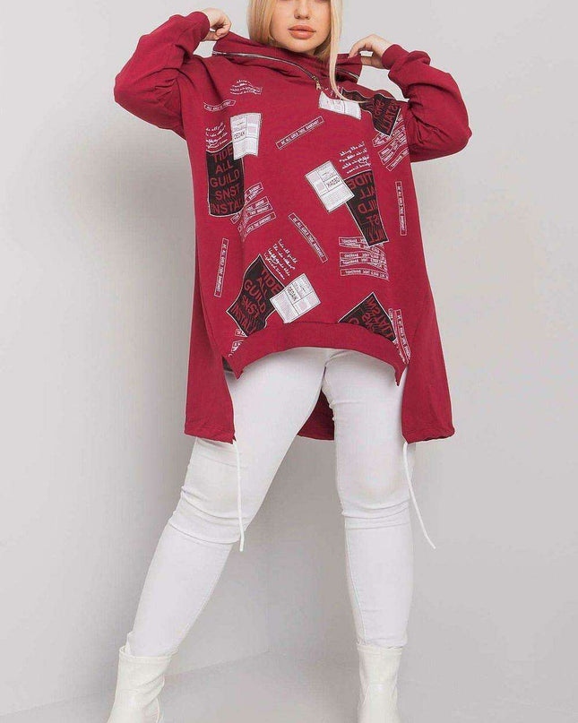 Navy Graphic Hoodie with Embroidery Detailing