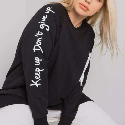 Trendy Zipper-Detail Oversized Sweatshirt