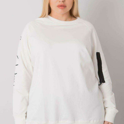 Trendy Zipper-Detail Oversized Sweatshirt