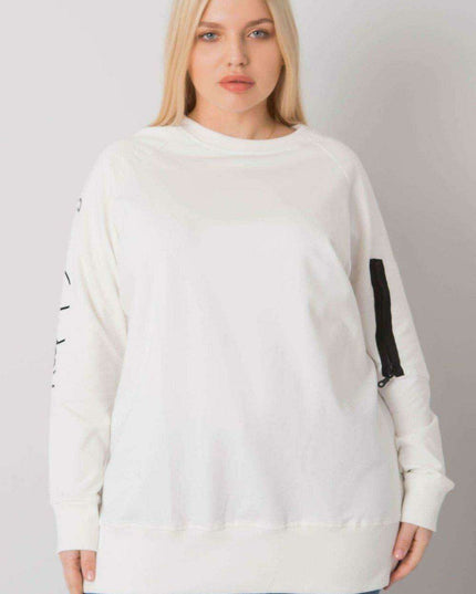 Trendy Zipper-Detail Oversized Sweatshirt