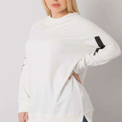 Trendy Zipper-Detail Oversized Sweatshirt