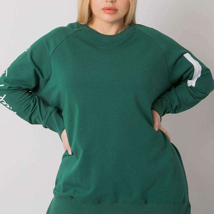 Trendy Zipper-Detail Oversized Sweatshirt