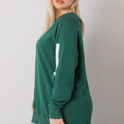 Trendy Zipper-Detail Oversized Sweatshirt