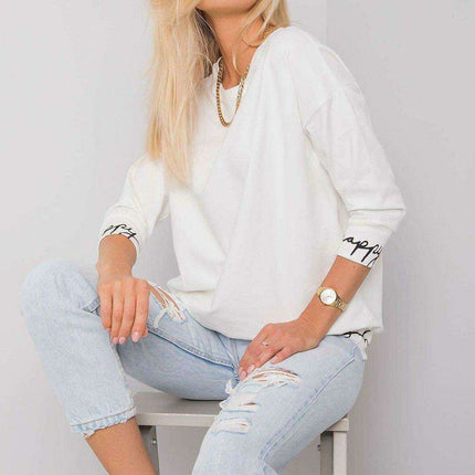 Elegant Olive Green 3/4 Sleeve Pullover Sweatshirt