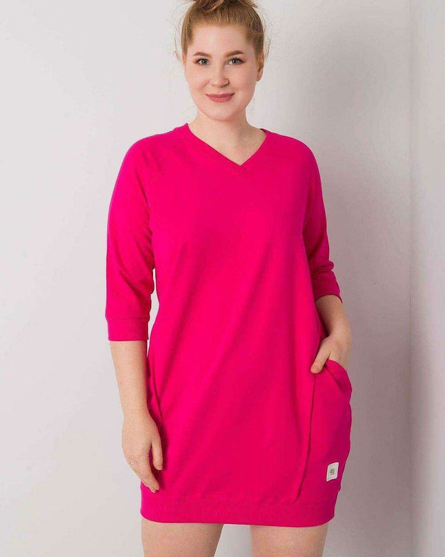 Elegant Plus Size Black Dress with Pocket Convenience