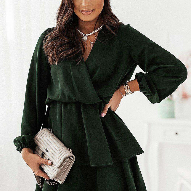 Ivory Ruffled Hem Mini Dress for All Body Shapes and Sizes