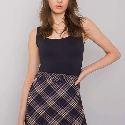 Chic Checked Mini Skirt For Effortless Elegance Italy Moda - Très Elite