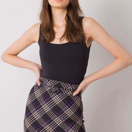 Chic Checked Mini Skirt For Effortless Elegance Italy Moda - Très Elite