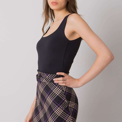 Chic Checked Mini Skirt For Effortless Elegance Italy Moda - Très Elite
