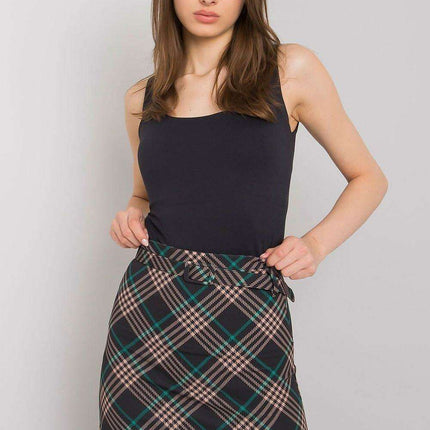 Chic Checked Mini Skirt For Effortless Elegance Italy Moda