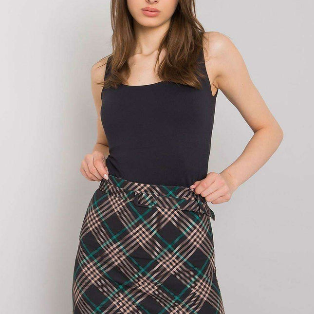 Chic Checked Mini Skirt For Effortless Elegance Italy Moda