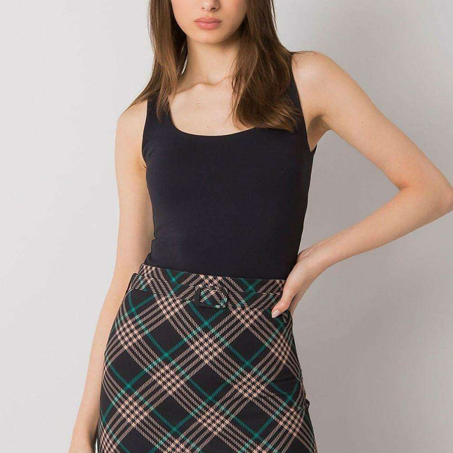 Chic Checked Mini Skirt For Effortless Elegance Italy Moda