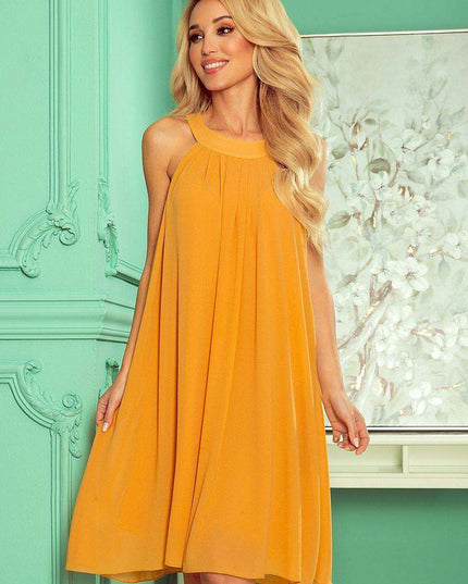 Chic Mocca Chiffon Daydress Set with Belt - Numoco