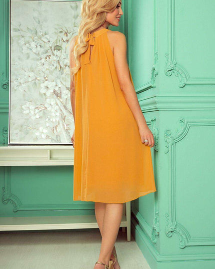 Chic Mocca Chiffon Daydress Set with Belt - Numoco
