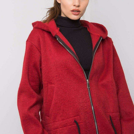 Italian Chic Black Zip Up Hoodie For Women Cozy Sweatshirt