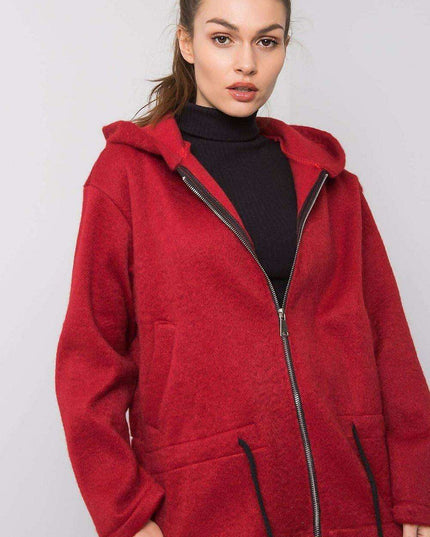 Italian Chic Black Zip Up Hoodie For Women Cozy Sweatshirt