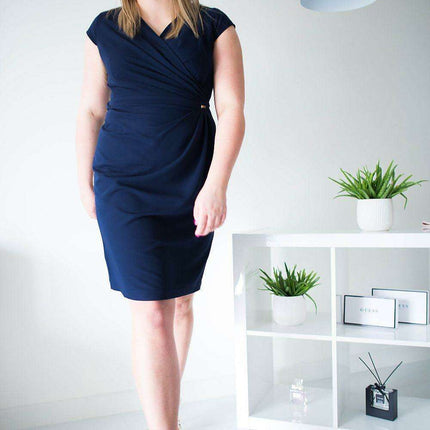 Stylish Plus Size Crease Detail Dress for Effortless Elegance