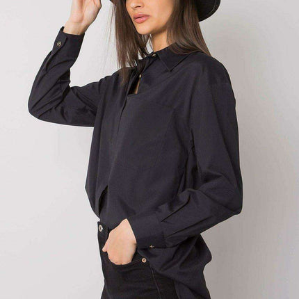 Chic White Long Sleeve Button-Up Shirt for Women