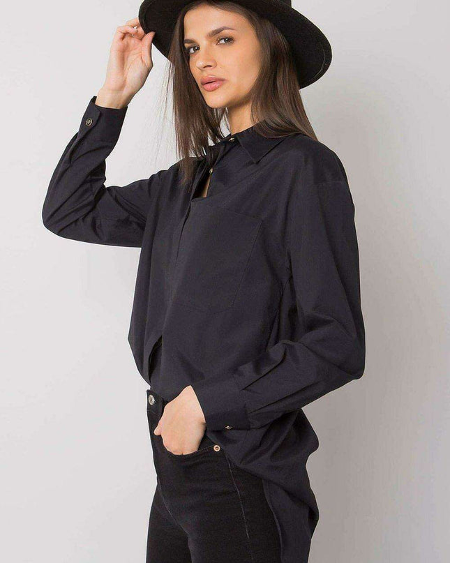 Chic White Long Sleeve Button-Up Shirt for Women