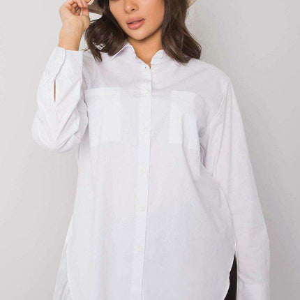 Modern Classic Extended Cut Cotton Shirt in Crisp White