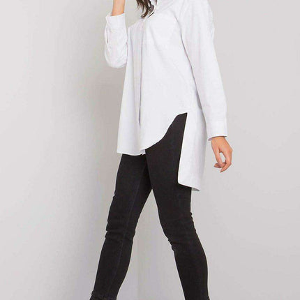 Modern Classic Extended Cut Cotton Shirt in Crisp White