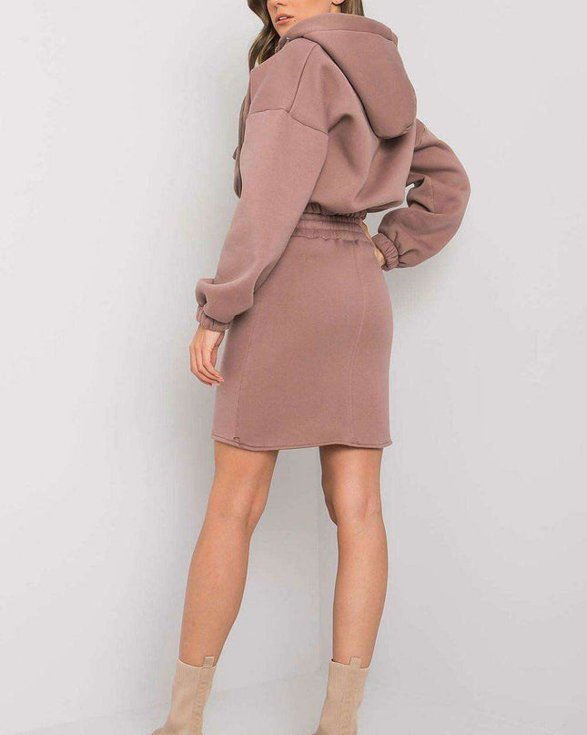 Casual Chic Hoodie and Skirt Set for Effortless Everyday Style