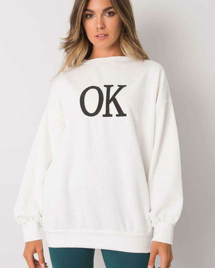 Chic Ecru Long Sleeve Sweater